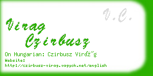 virag czirbusz business card